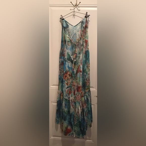 True Destination Maxi beach dress size Large can fit 10-12 womens - Picture 2 of 10